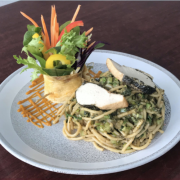 Green Pesto Noodle with Bean Curd Wrap